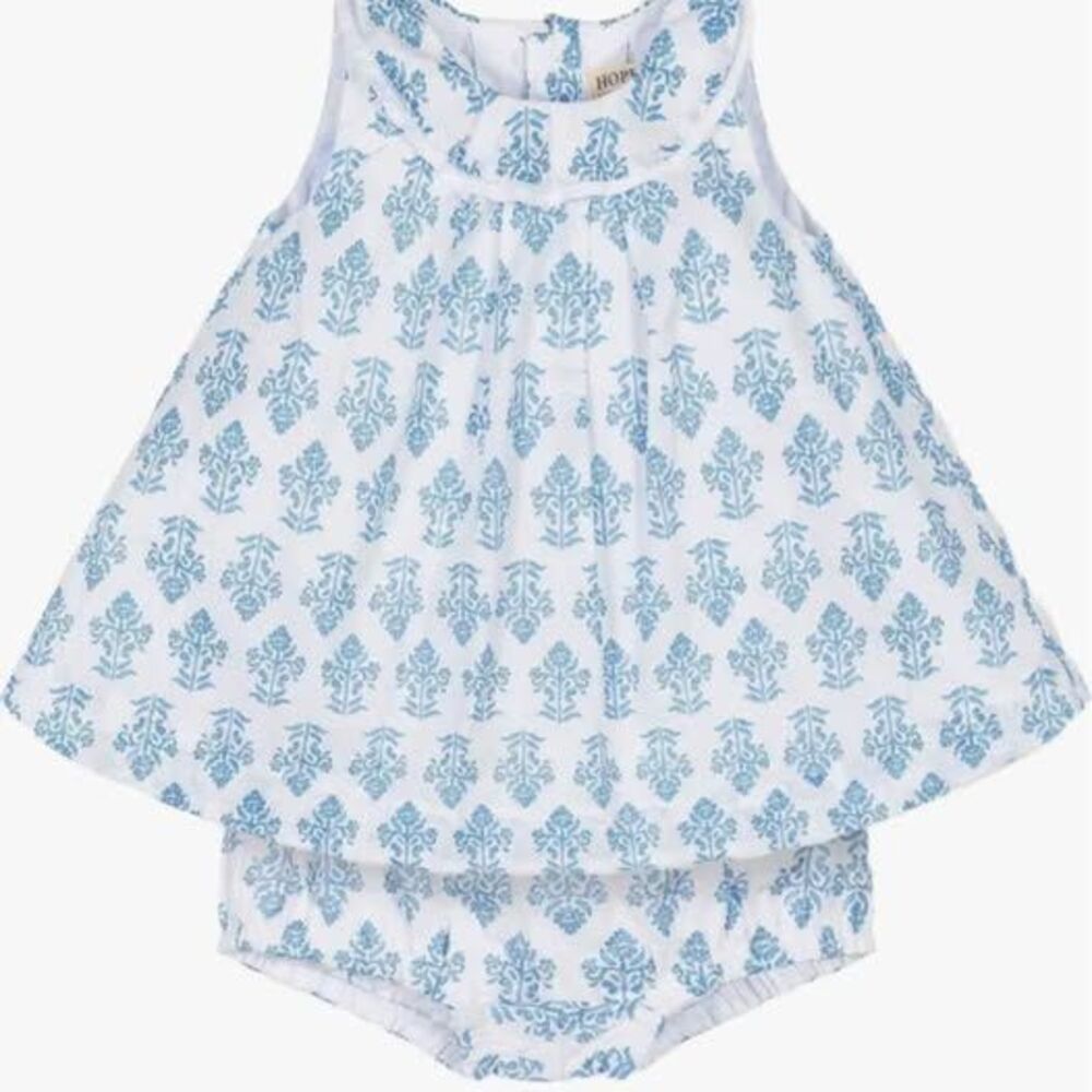 Hope & Henry Baby Organic Ruffle Collar Dress and Bloomer Set 12-18 mo